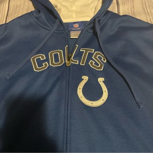NFL Colts Reebok Zip Up Sweater Jacket - Picture 2 of 5